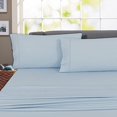 thumbnail image 1 of Ensemble de Draps Regency Club 800 Fils 100 % Coton Égyptien Résistant aux Plis (Simple, Bleu), 1 of 1