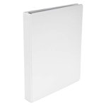 School Smart Polypropylene Round Ring Binder, 1 Inch, White