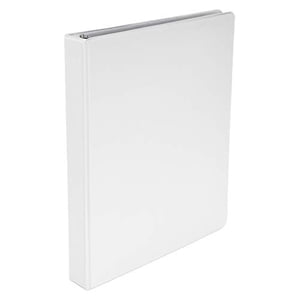 School Smart Polypropylene Binder rond à anneaux, 1 De pouce, blanc