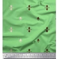 thumbnail image 2 of Soimoi Green Rayon Crepe Fabric Butidar Jamdani Printed Fabric 1 Yard 46 Inch Wide, 2 of 2
