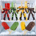 thumbnail image 4 of Ensemble de Jouets Robot Crème Glacée 2-en-1 Transformable, Design de Collection, Décoration de Bureau, 4 of 8