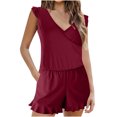 thumbnail image 2 of EQWLJWE Summer Saving!2024 One Piece Swimsuit Women Built In Bra Shorts Bathing Suits Full Coverage Ruffle Romper Swimsuits with Pockets, 2 of 6