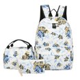 thumbnail image 1 of YIMWNYI 3-Piece Leisure Backpack Set with Large Capacity, Floral Design, Lightweight and Water-Resistant, Comfortable Adjustable Shoulder Straps, Multipurpose Backpack for Travel and Daily Use, 1 of 4