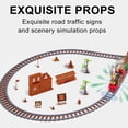 thumbnail image 4 of PVCS Toy Train Set With Lights And Sounds Steam Smoke Christmas Train Set Railway Tracks Battery Operated Toys Gift For Kid Gift for Kids, 4 of 9