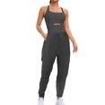 thumbnail image 2 of RXIRUCGD Womens Running Onesie Workout Rompers Outfits Exercise Jumpsuits Gym Yoga, Dark Gray, Size: 2XL, 2 of 8