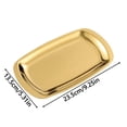 thumbnail image 3 of WIFKLSIIPG Barbecue Plate Rectangular Sizzling Platter Plate Stainless Steel Stainless Steel Dinner Plate Pasta Plate Western Food Plate Stainless Steel Food Plate Kitchen Plate Re Usable, 3 of 8