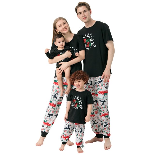 MASRIN Matching Pjs For Family Christmas Pajamas for Family Pjs Matching Set Family Christmas Pajamas Soft Xmas Pajamas Matching Sets Top Pants Christmas Hat Pjs