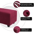 thumbnail image 2 of SNNROO Housse Extensible pour Pouf d'Intérieur, Jacquard, Rectangulaire, Housse de Repose-Pieds, Gris Foncé, Très Grand, 2 of 7