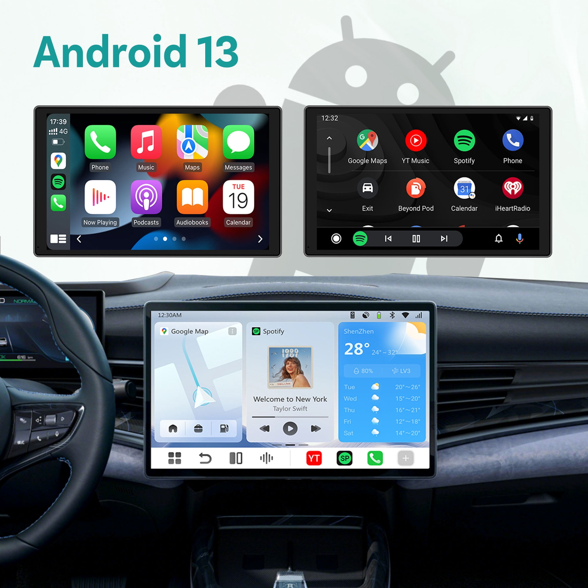 Ottocast P3 Pro with Air Mouse and HDMI Cable CarPlay Android AI