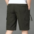thumbnail image 4 of QATAINLAV Short Cargo pour Hommes Taille Extensible Short de Randonnée Pantalon Court Léger Multi-Poches Golf Pêche Travail Short Vert Armée TTTG Cadeaux pour Hommes, 4 of 10