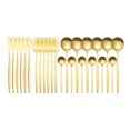thumbnail image 1 of Amdohai 24Pcs Stainless Steel Dinnerware Set Kitchen Cutlery Set Knife Fork Spoon Flatware Tableware Minimalist Silverware, 1 of 8