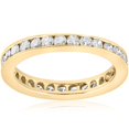 thumbnail image 1 of Bague de Mariage Éternité Empilable en Diamant Naturel Rond Taille 1 Ct Serti en Rail, 1 of 2