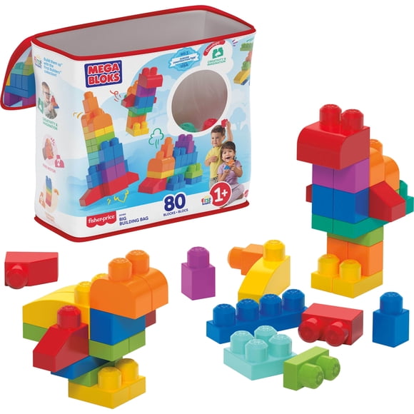 Mega Bloks First Builders Big Building Bag (80 Pieces)