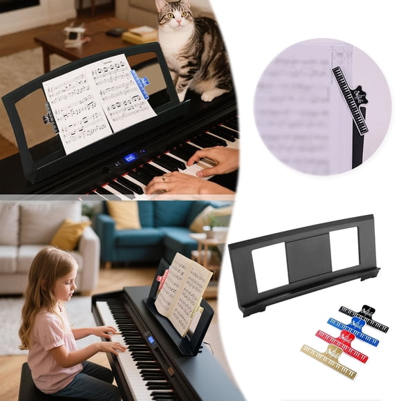 Music Sheet Stand Holder Compatible with Multiple Keyboard Models Durable Folding Design for Musicians