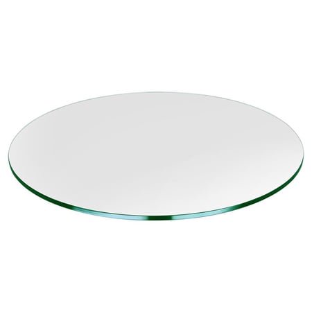 44 Inch Round glass Table Top - Tempered - 14 Inch Thick - Flat Polished