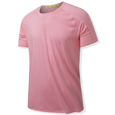 Pisexur Workout Shirts for Men, Moisture Wicking Quick Dry Athletic Running T-Shirts Men's Gym Performance Crewneck Active Nylon T Shirts