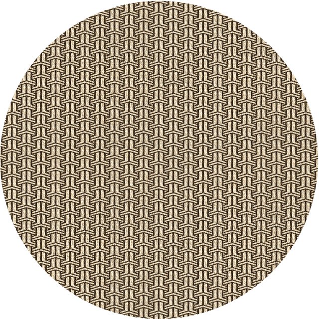 Ahgly Company Tapis Rond Lavable en Machine Intérieur Transitionnel Kaki Or, 5 Pieds Rond