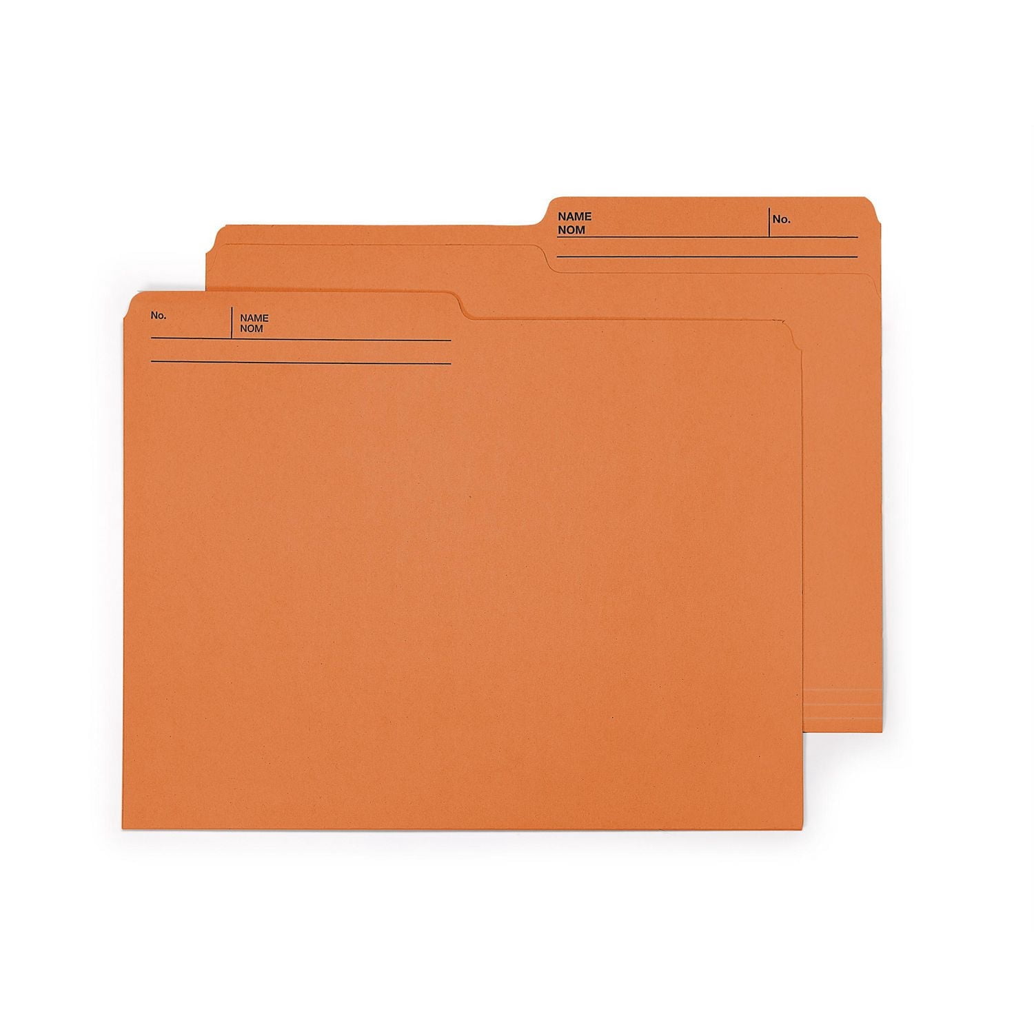 Continental Letter size File Folders. Orange colour, 12 count