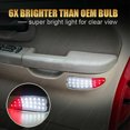 thumbnail image 4 of POSSBAY Blanc Rouge LED Panneau de Porte de Courtoisie des Lumières Intérieures pour FORD F150 F250, 4 of 5