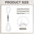 thumbnail image 2 of Uxcell 6 Skeins Embroidery Floss Nylon 8.75 Yards Length Metallic Embroidery Thread for Beginners White, 2 of 6