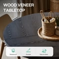 thumbnail image 3 of Fnova 47" Coffee Table, Round Dining Table for 4 People, Modern Farmhouse Wooden Kitchen Table, Living Room, Black (Chairs Not Included), 3 of 13