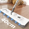 thumbnail image 4 of Mop And Bucket With Wringer Set Wet & Dry Use Flat Mop And Bucket System With 2 Washable Microfiber Pads Flat Mop With Stainless Steel Handle Mop Bucket Set For Hardwood Tile V Mop Spray Reusable, 4 of 4