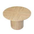 thumbnail image 3 of Wirrytor Round Dining Table , Modern Farmhouse Kitchen Table, 47 Inch Circle Dining Tables with Wood Strip Base for Kitchen Living Room (Natural), 3 of 14
