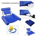thumbnail image 5 of Deep Blue Inflatable Water Lounge Chair with Armrests – Portable, Foldable, and Comfortable Mattress Design for Adults, Perfect for Beach, Pool, or River Leisure Activities, Easy to Inflate and, 5 of 5