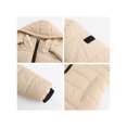 thumbnail image 2 of Innerwin Hooded Coats Solid Color Women Down Winter Long Sleeve Lightweight Puffer Jacket Apricot L, 2 of 6