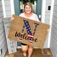 thumbnail image 1 of TopLLC Bathroom Rugs 4th Of July Door Mat Patriotic Doormat Entryway Rug Welcome Independence Day Doormat Stain And Fad Patriotic Decor Welcome Outdoor Mat A map, 1 of 2