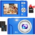 thumbnail image 1 of Zostuic Kids Digital Camera, FHD 1080P 48MP 16X Digital Zoom, Compact Mini Camera with 32GB SD Card(Blue), 1 of 7