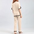 thumbnail image 5 of jovatis Ensemble de Survêtement pour Femmes 2 Pcs Pantalon d'Été pour Femmes Chemise à Manches Courtes Imprimée Décontractée, 5 of 5