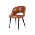 thumbnail image 2 of Take Me Home Executive Armless Dining Chair – Mid-Century Style with Premium PU Leather Upholstery and Sturdy Walnut Legs, Perfect for Modern Dining Spaces", 2 of 4