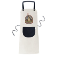 thumbnail image 1 of Graffiti Street New York Landmark Pattern Apron Adjustable Bib Cotton Linen BBQ Kitchen Pocket Pinafore, 1 of 2