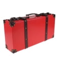 thumbnail image 1 of Esquirla Valise Rétro en Cuir et Bois pour Vêtements, Boîte de Rangement, Art pour la Maison, Rouge, 1 of 8