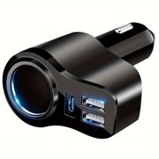 LEEYNEER 4in 1 USB C Car Charger  47W  4 ports Multi USB Car Plug Adapter  Socket Splitter with 3 USB Ports  12V/24V Dual USB Type C PD Fast Car Charger Adapter  GPS