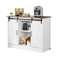 thumbnail image 1 of VEVOR Coffee Bar Cabinet 3-Tier Coffee Bar Table with Barn Doors for Living Room, 1 of 9