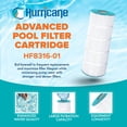 thumbnail image 2 of Hurricane HF8316-01 Cartouche de Filtre Avancée pour Piscine et Spa, Remplacement, Blanc, 2 of 7