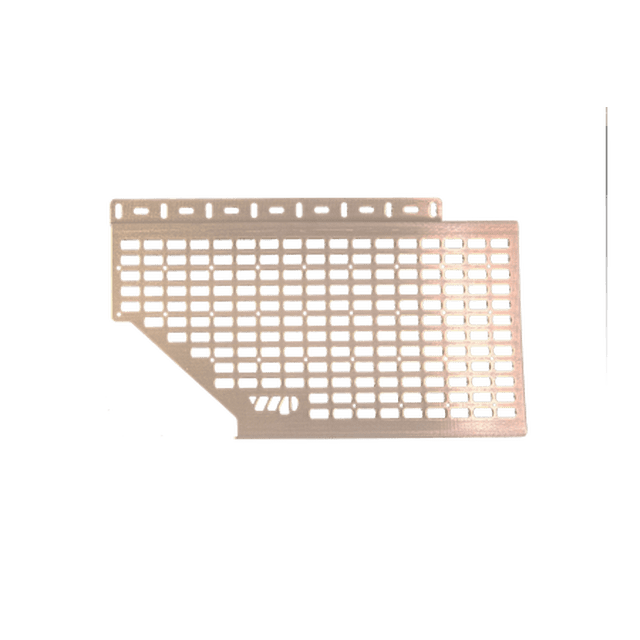 Fits 2020-2023 Jeep Gladiator JT Warrior Molle Cargo Panel 27403 Use To Store RotoPaX Container/MOLLE Pouch/Off-Road Jack/Camping Equipment; Bed Side Mount; Raw; Aluminum