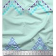 thumbnail image 1 of Soimoi Green Poly Georgette Fabric Aztec Geometric Print Fabric by Yard 42 Inch Wide, 1 of 3