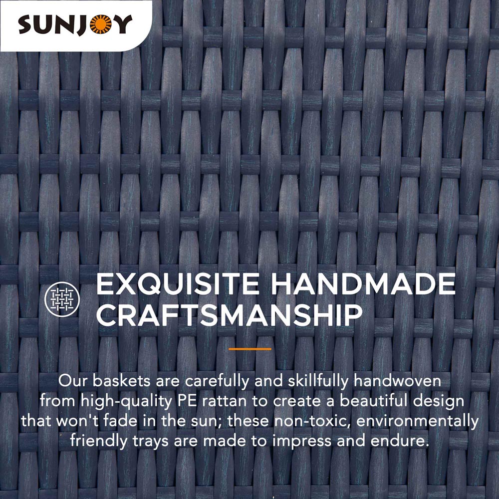 Sunjoy Floating Pool Canopy with Add-on 36x24 in. Wicker Tray,Gray