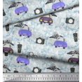 thumbnail image 2 of Soimoi Velvet Fabric Specs,Camera & Car Transport Print Fabric by Yard 58 Inch Wide, 2 of 3