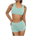 thumbnail image 2 of Cameland Fashion Women's Sexy Hanging Neck Swimsuit Set Solid Color Split Swimsuit Two Piece Set, 2 of 5