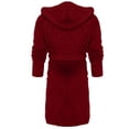 thumbnail image 3 of SHTXOZHI Men's Flannel Robe Warm Fleece HoodedSpa Bathrobe Winter Soft Robes with Pockets, 3 of 4