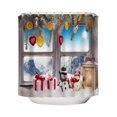 thumbnail image 1 of xiaxaixu Christmas Print Shower Curtain, Waterproof Anti-mildew Hanging Curtain, 1 of 3