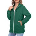 thumbnail image 2 of Comdrip Veste Légère pour Femmes! Veste Chaude Coupe-Vent Imperméable à Blocs de Couleur pour Femmes, Coupe-Vent d'Extérieur, Veste de Randonnée, Veste de Randonnée pour Femmes, Légère, Vert Noirâtre m, 2 of 5