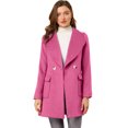 thumbnail image 1 of INSPIRE CHIC Trench-Coat Long à Col Châle Ceinturé pour Femmes Turquoise L, 1 of 6