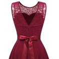 thumbnail image 4 of Aboser Robes en Dentelle pour Invitées de Mariage pour Femmes Robe de Mère de Mariée pour Mariage Sans Manches Asymétrique Formelle Robes de Soirée Superposées Robe de Fête de Bal, 4 of 4