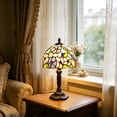 thumbnail image 1 of Small Table Lamp with Soft Non-Glaring Light, Glass Shade Night Light, for Bedroom Living Room Study, 36x20x12 cm, 1 Pack, 1 of 6