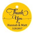thumbnail image 1 of 100 PCS Personalized Thank You Hang Tags Custom Wedding Favors Round Gift Paper Tags, 1 of 1